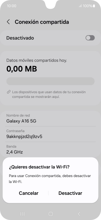 Pulsa Desactivar.