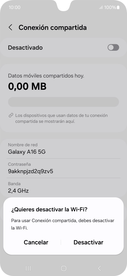 Pulsa Desactivar.