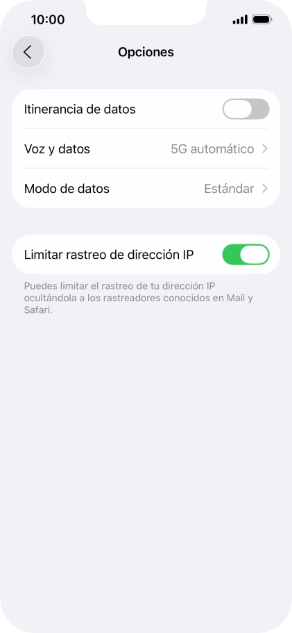 Pulsa Voz y datos.