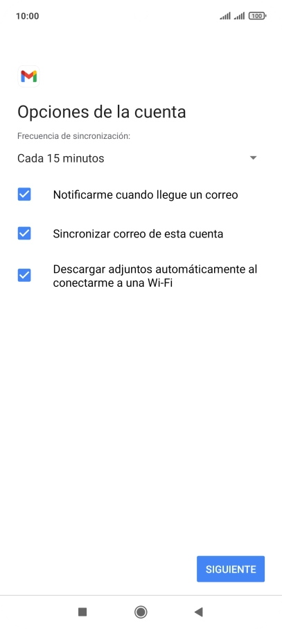 Si aparece en la pantalla esta imagen, tu cuenta de correo electrónico ha sido reconocida y configurada automáticamente. Sigue las indicaciones de la pantalla para introducir más información y terminar la configuración. Si aparece en la pantalla esta imagen, tu cuenta de correo electrónico ha sido reconocida y configurada automáticamente. Sigue las indicaciones de la pantalla para introducir más información y terminar la configuración.
