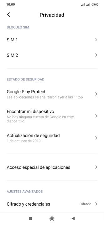 Pulsa la tarjeta SIM deseada.