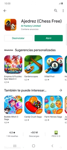 Pulsa la tecla de inicio para terminar y regresar a la pantalla de inicio.