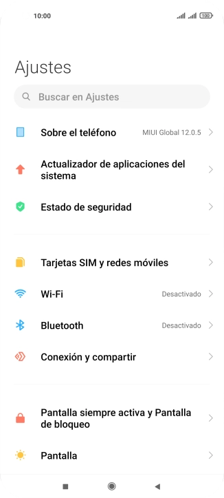 Pulsa Tarjetas SIM y redes móviles.