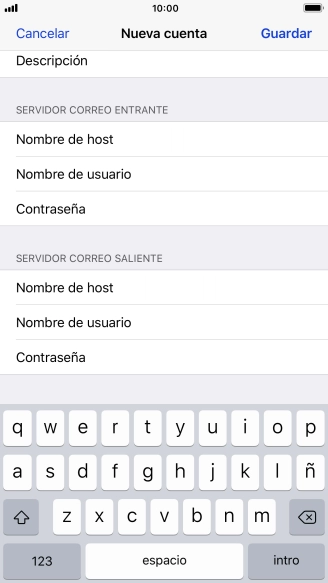 Pulsa Guardar. Ahora se ha configurado tu cuenta de correo electrónico. Si deseas seleccionar más ajustes del servidor de correo de entrada o de salida, continúa con los pasos siguientes. Pulsa Guardar. Ahora se ha configurado tu cuenta de correo electrónico. Si deseas seleccionar más ajustes del servidor de correo de entrada o de salida, continúa con los pasos siguientes.
