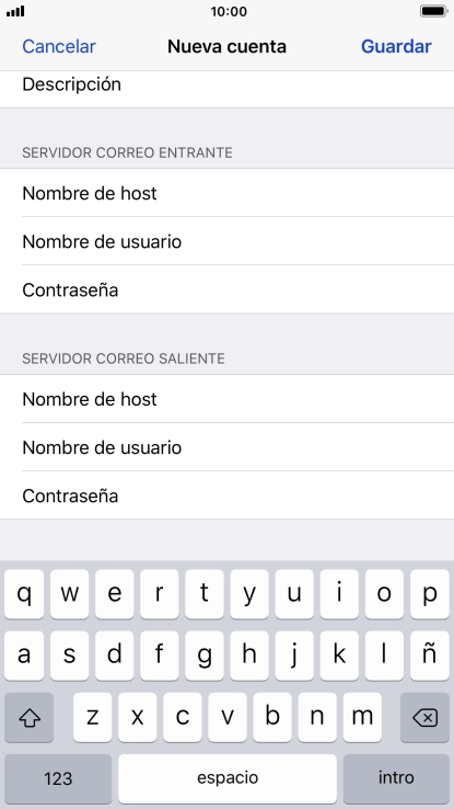 Pulsa Guardar. Ahora se ha configurado tu cuenta de correo electrónico. Si deseas seleccionar más ajustes del servidor de correo de entrada o de salida, continúa con los pasos siguientes. Pulsa Guardar. Ahora se ha configurado tu cuenta de correo electrónico. Si deseas seleccionar más ajustes del servidor de correo de entrada o de salida, continúa con los pasos siguientes.