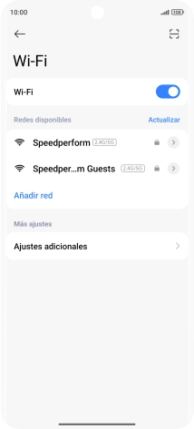 Pulsa la red deseada. Pulsa la red deseada.