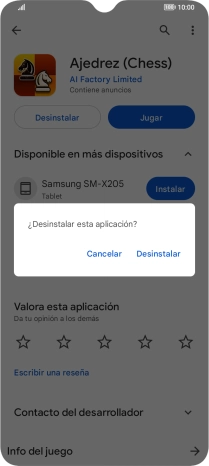 Pulsa Desinstalar.