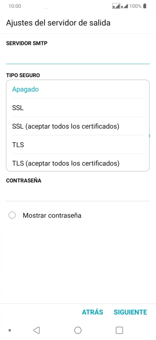Pulsa Apagado para desactivar la función. Pulsa Apagado para desactivar la función.