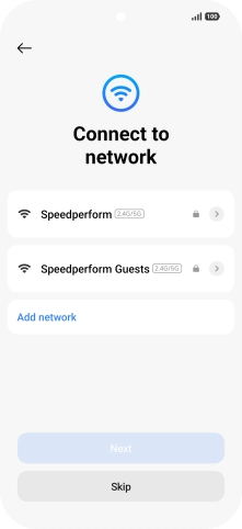 Press the required Wi-Fi network. Press the required Wi-Fi network.