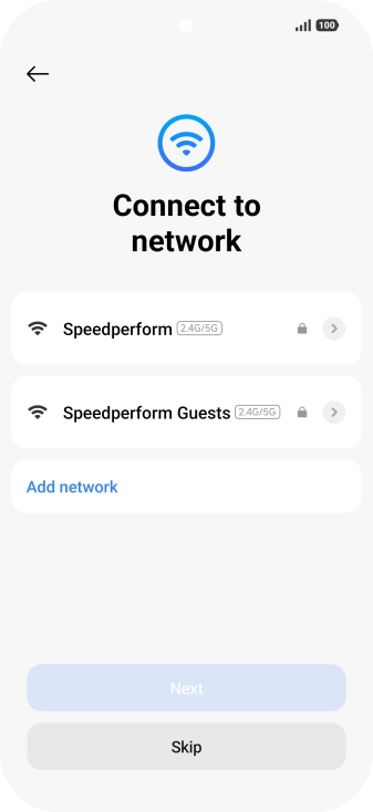 Press the required Wi-Fi network. Press the required Wi-Fi network.