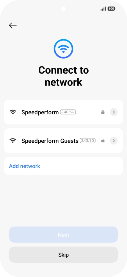 Press the required Wi-Fi network. Press the required Wi-Fi network.