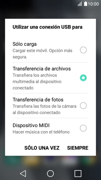 Pulsa Transferencia de archivos. Pulsa Transferencia de archivos.