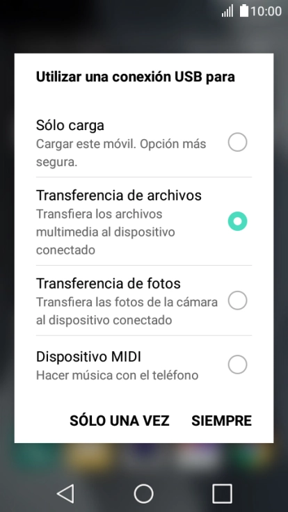 Pulsa Transferencia de archivos. Pulsa Transferencia de archivos.