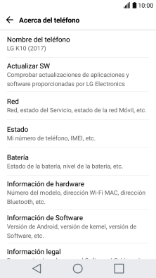 Pulsa Actualizar SW. Si hay una versión de software nueva disponible, aparecerá ahora en la pantalla.
Sigue las indicaciones de la pantalla para actualizar el software del teléfono. Pulsa Actualizar SW. Si hay una versión de software nueva disponible, aparecerá ahora en la pantalla.
Sigue las indicaciones de la pantalla para actualizar el software del teléfono.