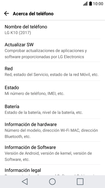 Pulsa Actualizar SW. Si hay una versión de software nueva disponible, aparecerá ahora en la pantalla.
Sigue las indicaciones de la pantalla para actualizar el software del teléfono. Pulsa Actualizar SW. Si hay una versión de software nueva disponible, aparecerá ahora en la pantalla.
Sigue las indicaciones de la pantalla para actualizar el software del teléfono.