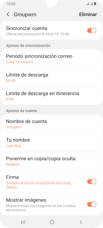Pulsa Nombre de cuenta. Pulsa Nombre de cuenta.