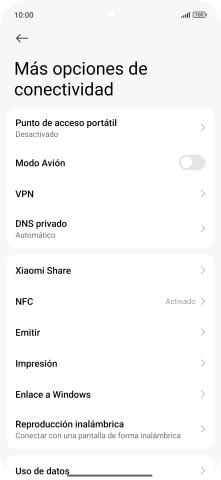 Pulsa Punto de acceso portátil. Pulsa Punto de acceso portátil.