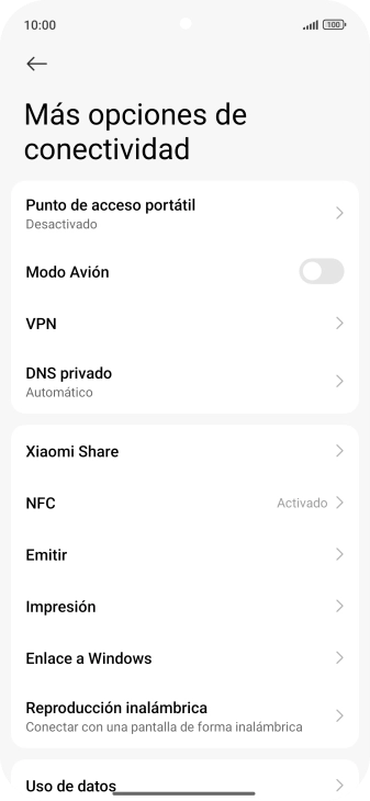 Pulsa Punto de acceso portátil. Pulsa Punto de acceso portátil.