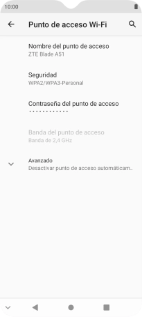 Pulsa Nombre del punto de acceso. Pulsa Nombre del punto de acceso.