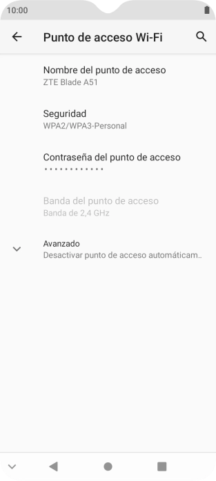 Pulsa Nombre del punto de acceso. Pulsa Nombre del punto de acceso.