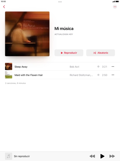 Desplázate a la categoría o a la lista de reproducción deseada y pulsa el archivo de música deseado.