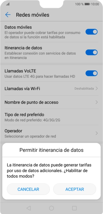 Si activas la función, pulsa ACEPTAR. Si activas la función, pulsa ACEPTAR.