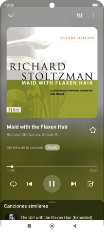 Pulsa la flecha hacia la derecha para ir al archivo de música siguiente. Pulsa la flecha hacia la derecha para ir al archivo de música siguiente.