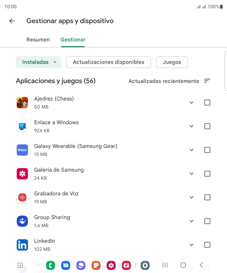 Pulsa la app deseada. Pulsa la app deseada.