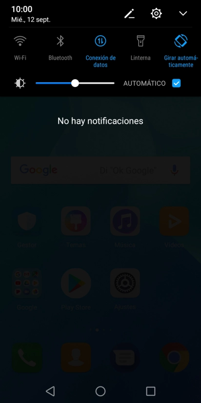 Pulsa Conexión de datos para activar o desactivar la función.