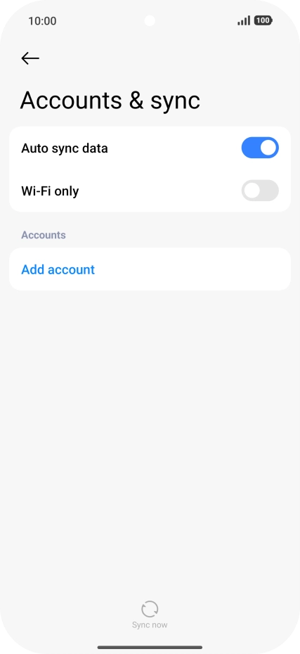 Press Add account. Press Add account.