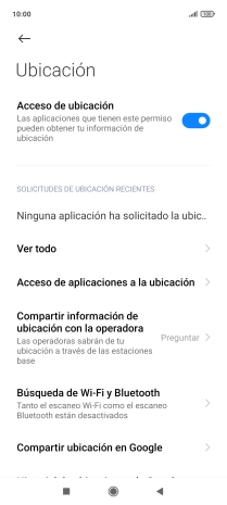 Pulsa Acceso de aplicaciones a la ubicación. Pulsa Acceso de aplicaciones a la ubicación.