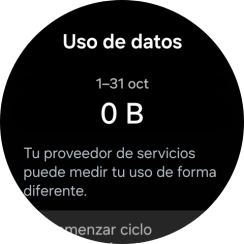 El consumo total de datos se visualiza ahora en la pantalla. El consumo total de datos se visualiza ahora en la pantalla.