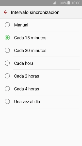 Pulsa el ajuste deseado. Pulsa el ajuste deseado.