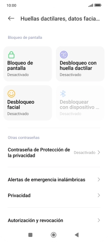 Pulsa Desbloqueo con huella dactilar. Pulsa Desbloqueo con huella dactilar.