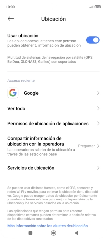 Pulsa Permisos de ubicación de aplicaciones. Pulsa Permisos de ubicación de aplicaciones.