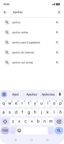Introduce el nombre del tema o de la app y pulsa el icono de búsqueda.