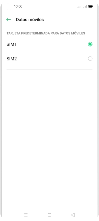 Pulsa la tarjeta SIM deseada. Pulsa la tarjeta SIM deseada.