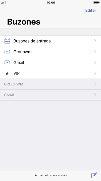 Pulsa la cuenta de correo electrónico deseada. Pulsa la cuenta de correo electrónico deseada.