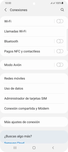 Pulsa Redes móviles.