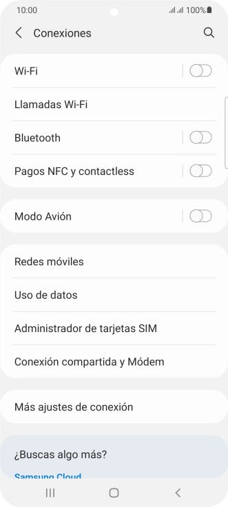 Pulsa Redes móviles.