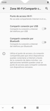 Pulsa Punto de acceso Wi-Fi. Pulsa Punto de acceso Wi-Fi.