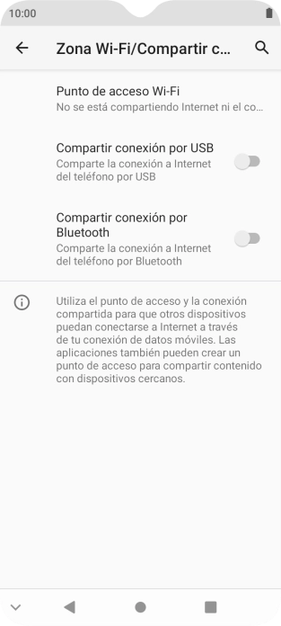 Pulsa Punto de acceso Wi-Fi. Pulsa Punto de acceso Wi-Fi.