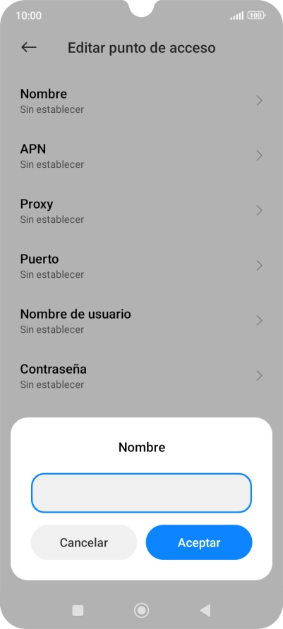 Introduce Vodafone Internet y pulsa Aceptar. Introduce Vodafone Internet y pulsa Aceptar.