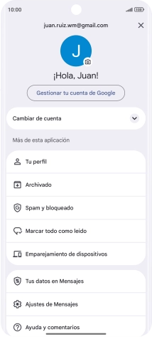 Pulsa Ajustes de Mensajes. Pulsa Ajustes de Mensajes.