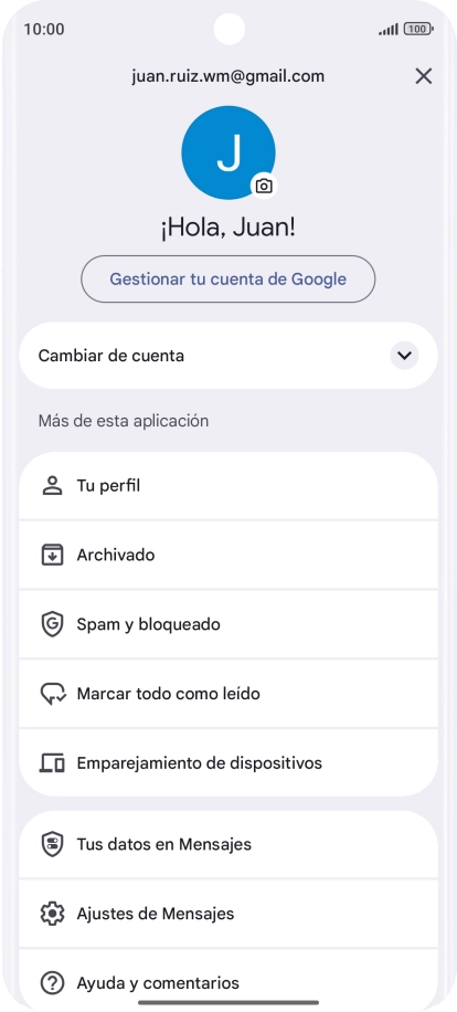Pulsa Ajustes de Mensajes. Pulsa Ajustes de Mensajes.