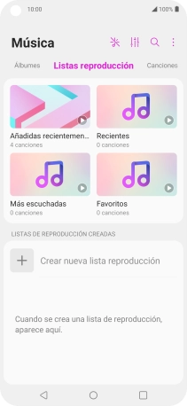 Pulsa una categoría y desplázate al archivo de música deseado. Pulsa una categoría y desplázate al archivo de música deseado.