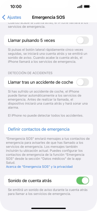 Pulsa el indicador junto a Pulsa el indicador junto a