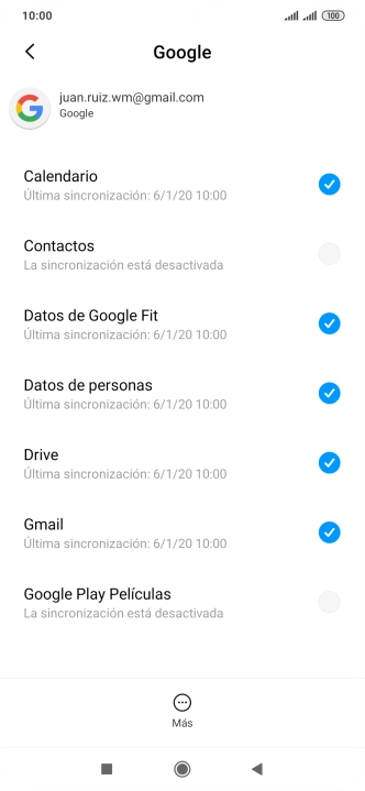 Pulsa Contactos para copiar los contactos. Pulsa Contactos para copiar los contactos.