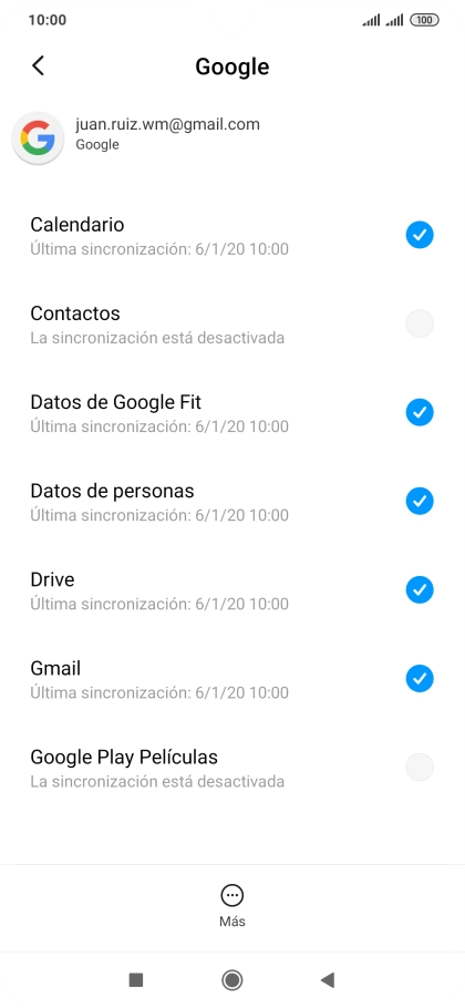 Pulsa Contactos para copiar los contactos. Pulsa Contactos para copiar los contactos.