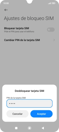 Introduce tu código PIN y pulsa Aceptar. Introduce tu código PIN y pulsa Aceptar.